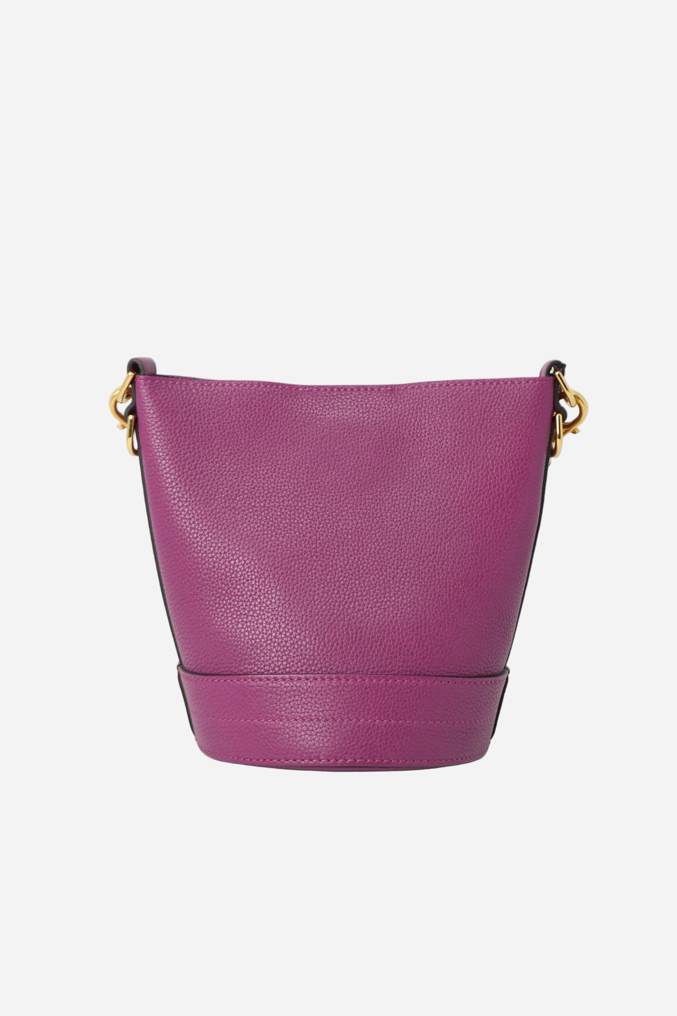 Moynat Purple Grained Calfskin Rubis Bucket Bag