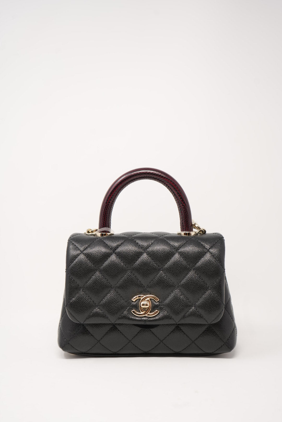 Pre-Owned Chanel Extra Mini CoCo Handle Caviar Black