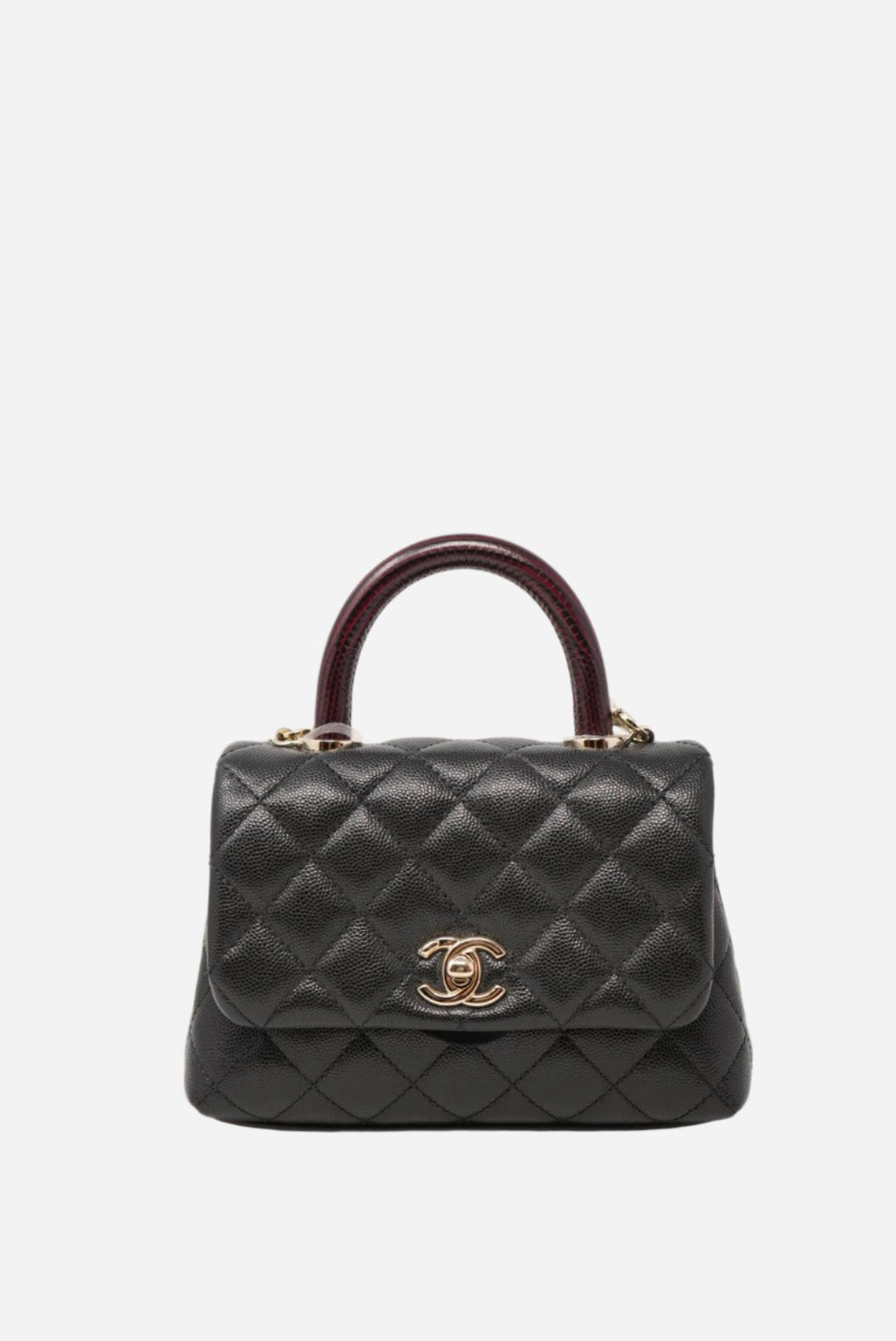 Pre-Owned Chanel Extra Mini CoCo Handle Caviar Black
