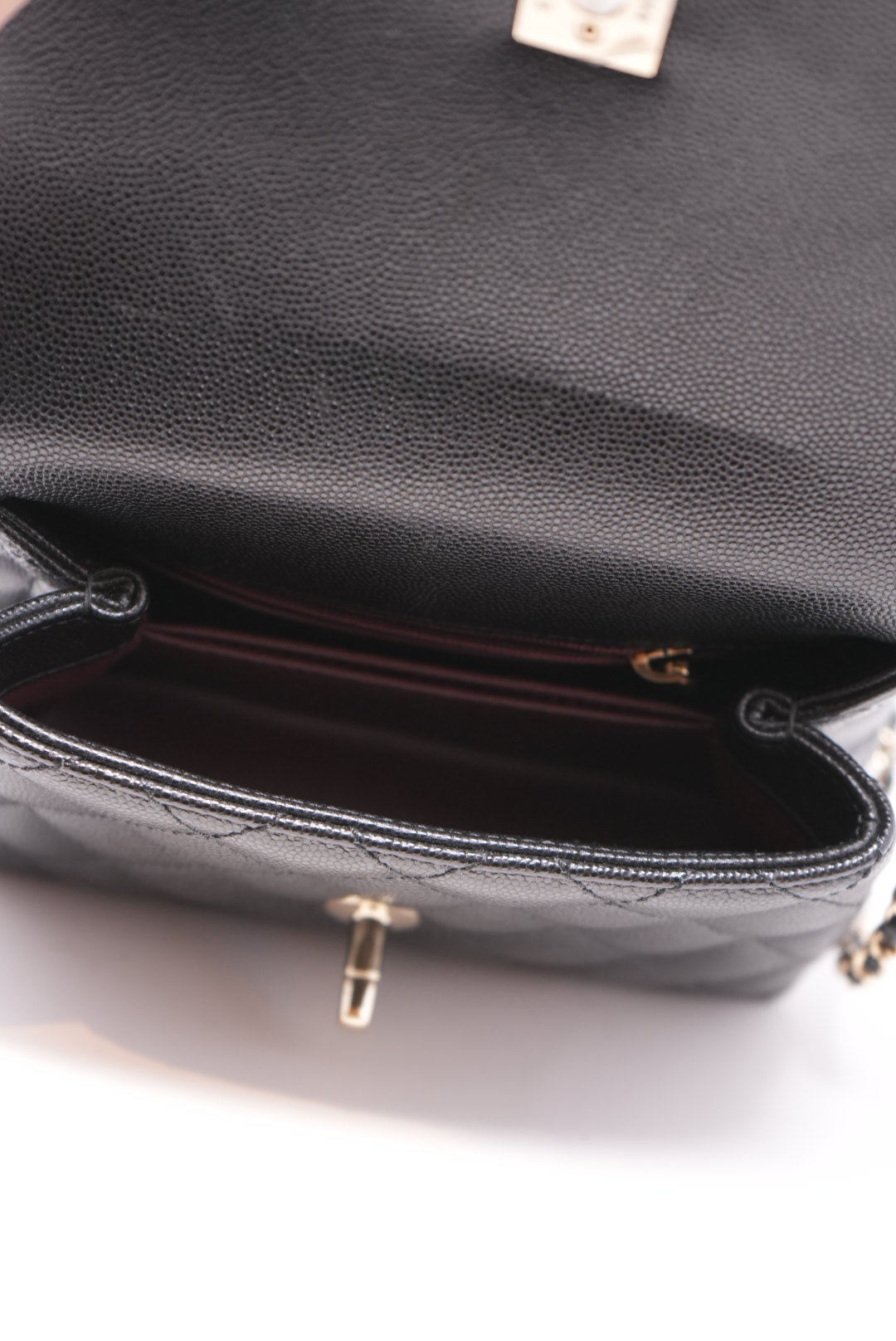 Pre-Owned Chanel Extra Mini CoCo Handle Caviar Black
