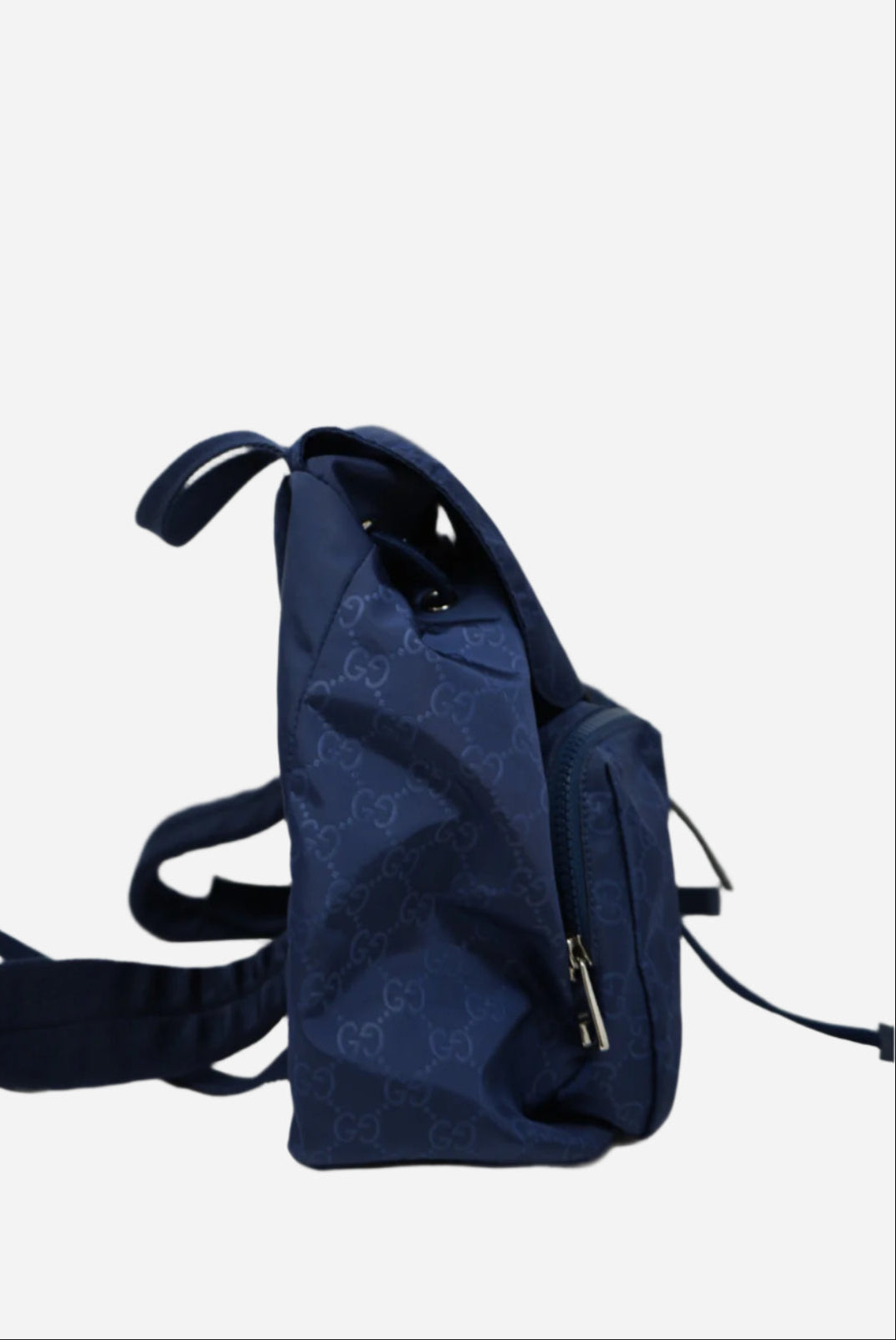 Gucci Blue Nylon GG Logo Backpack