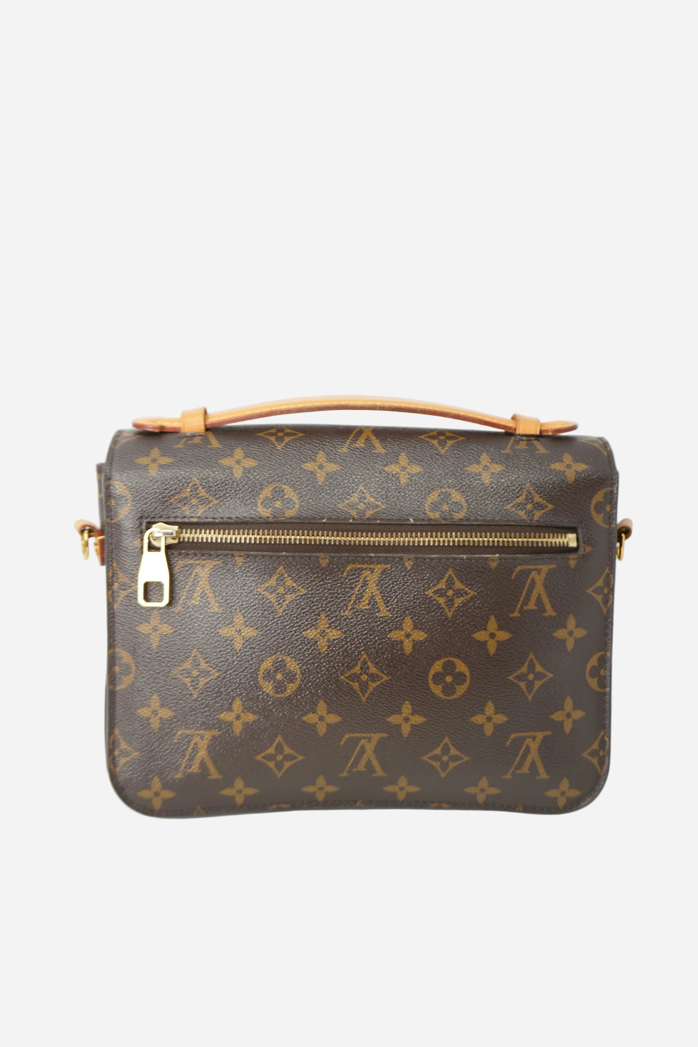 Louis Vuitton 2015 Brown Monogram Canvas Pochette Métis Top Handle Crossbody Bag