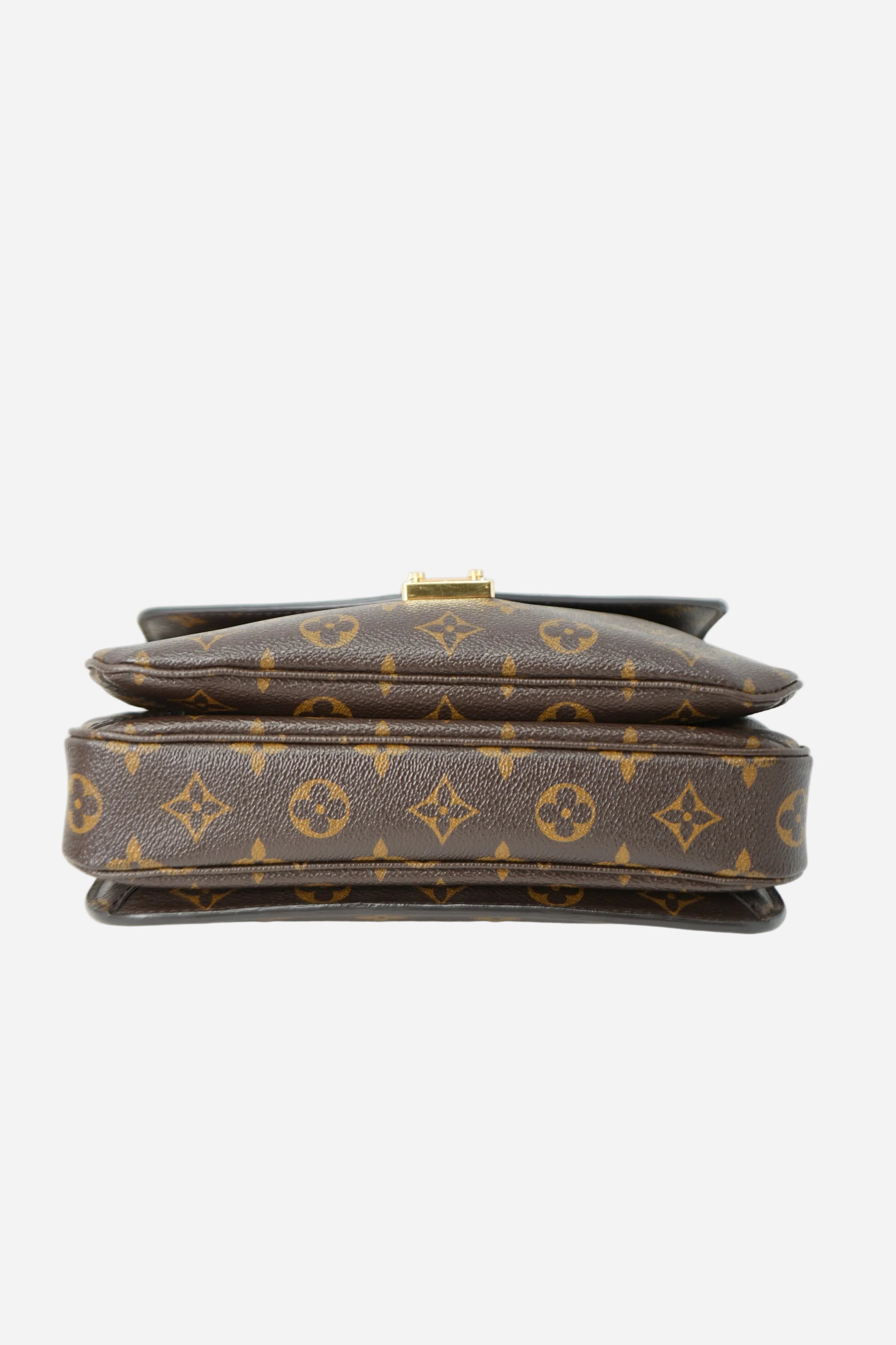 Louis Vuitton 2015 Brown Monogram Canvas Pochette Métis Top Handle Crossbody Bag