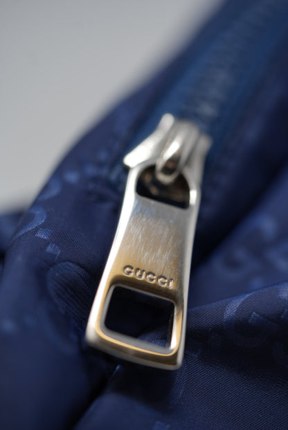 Gucci Blue Nylon GG Logo Backpack
