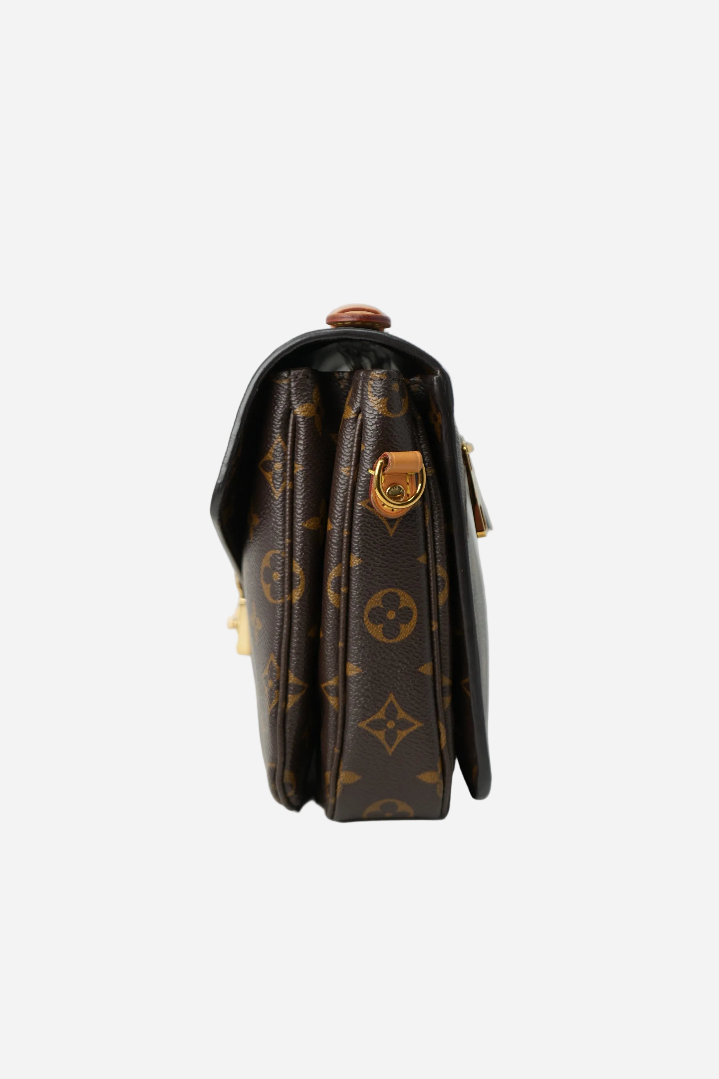 Louis Vuitton 2015 Brown Monogram Canvas Pochette Métis Top Handle Crossbody Bag