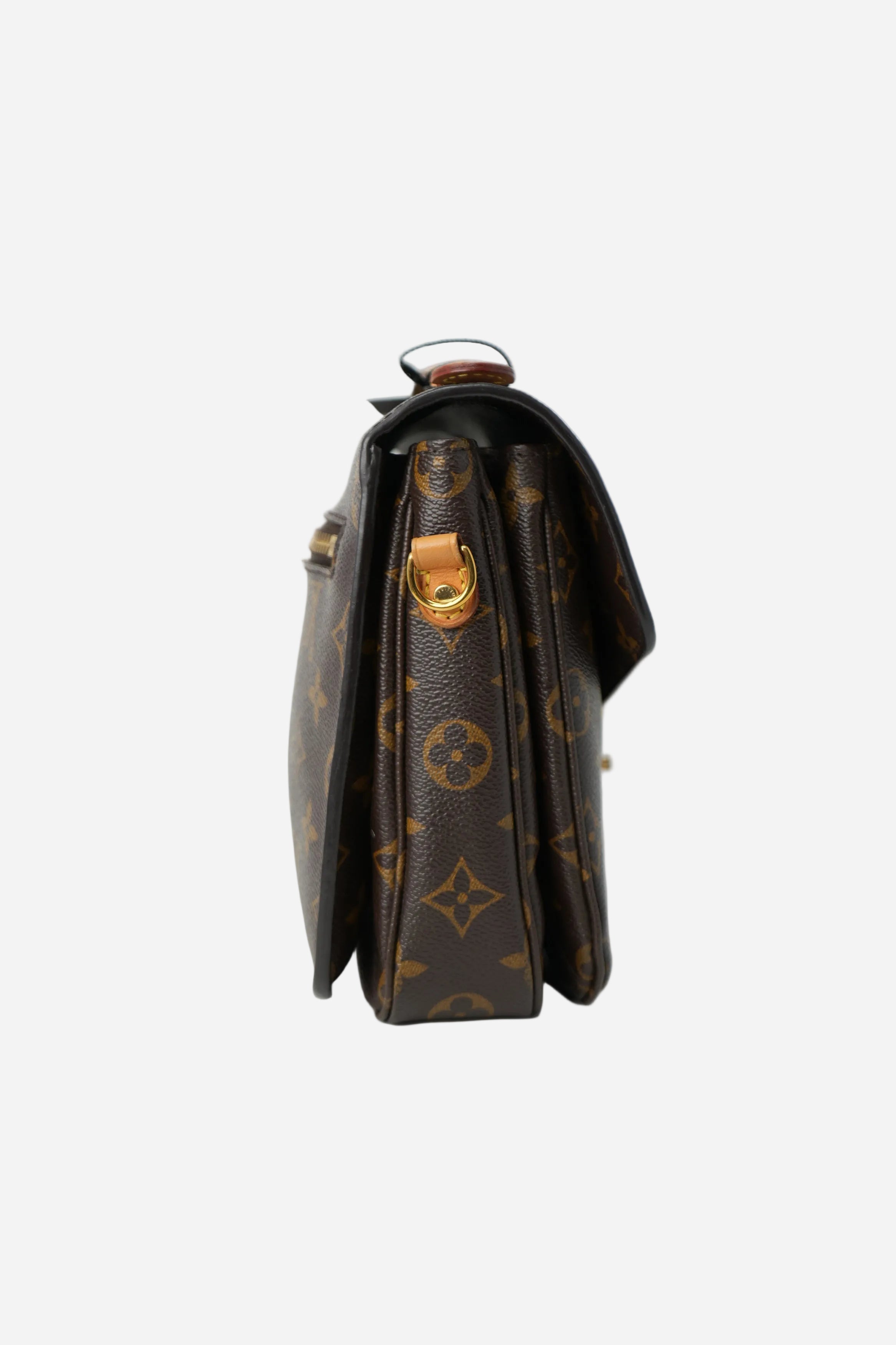 Louis Vuitton 2015 Brown Monogram Canvas Pochette Métis Top Handle Crossbody Bag