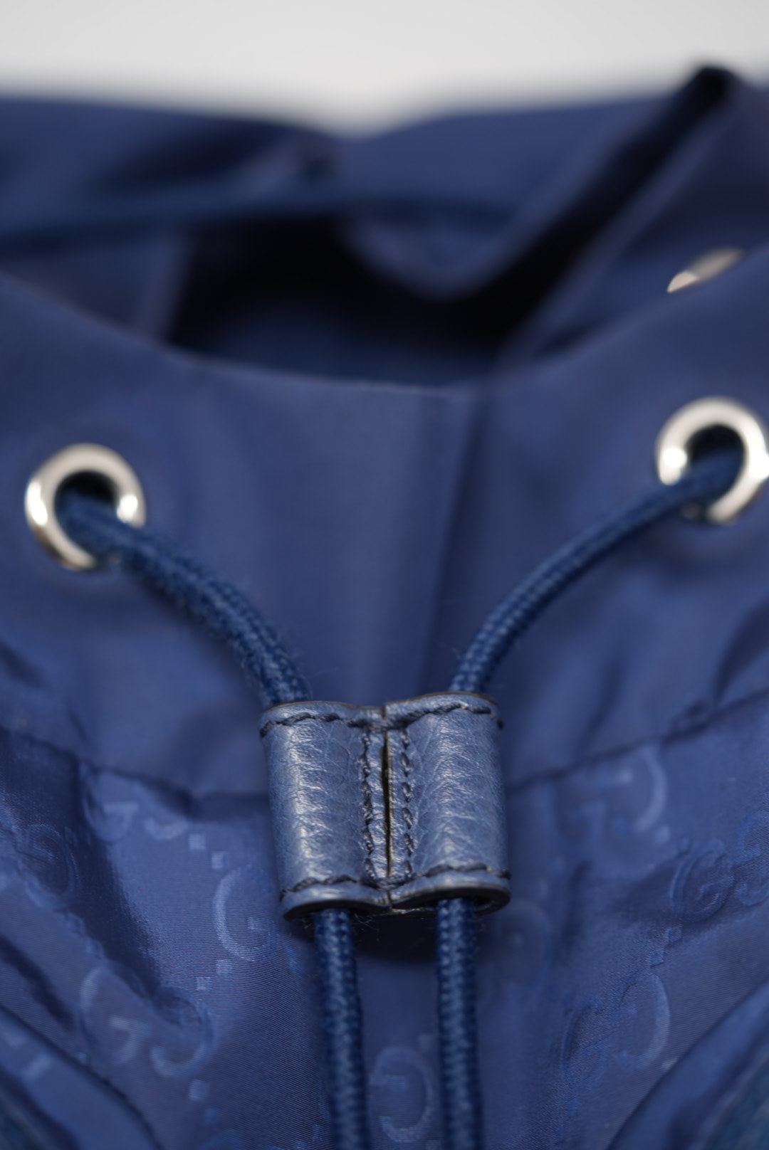 Gucci Blue Nylon GG Logo Backpack