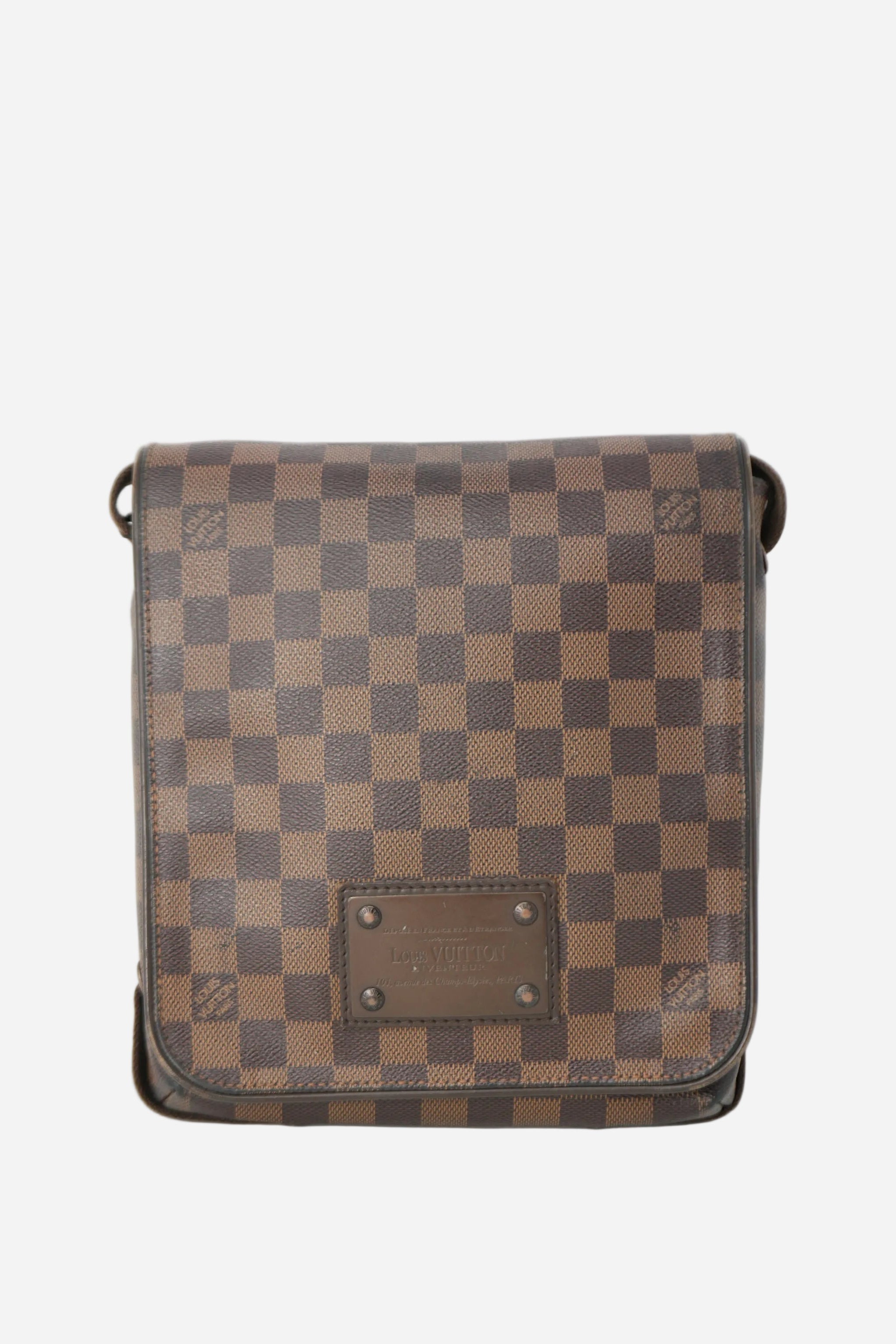 Louis Vuitton 2009 Brown Damier Ebene Brooklyn Crossbody Bag