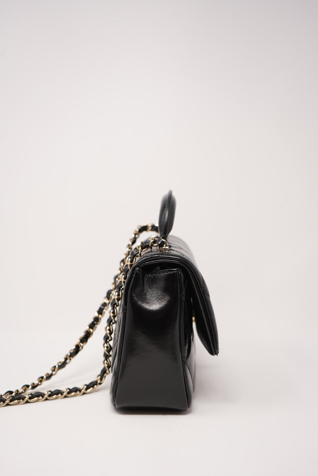 Pre-Owned Chanel 24C Mini Flap Top Handle Black