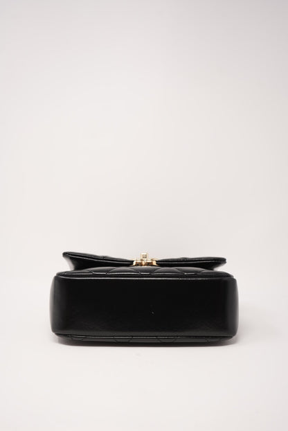 Pre-Owned Chanel 24C Mini Flap Top Handle Black
