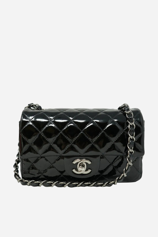 Pre-owned Chanel 2015 Patent Mini Rectangle Flap
