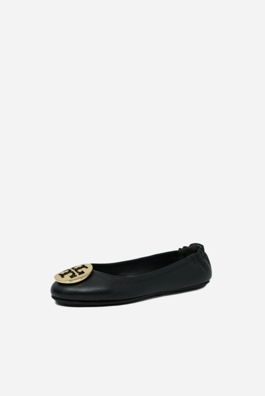 Tory Burch Black Minnie Leather Flats