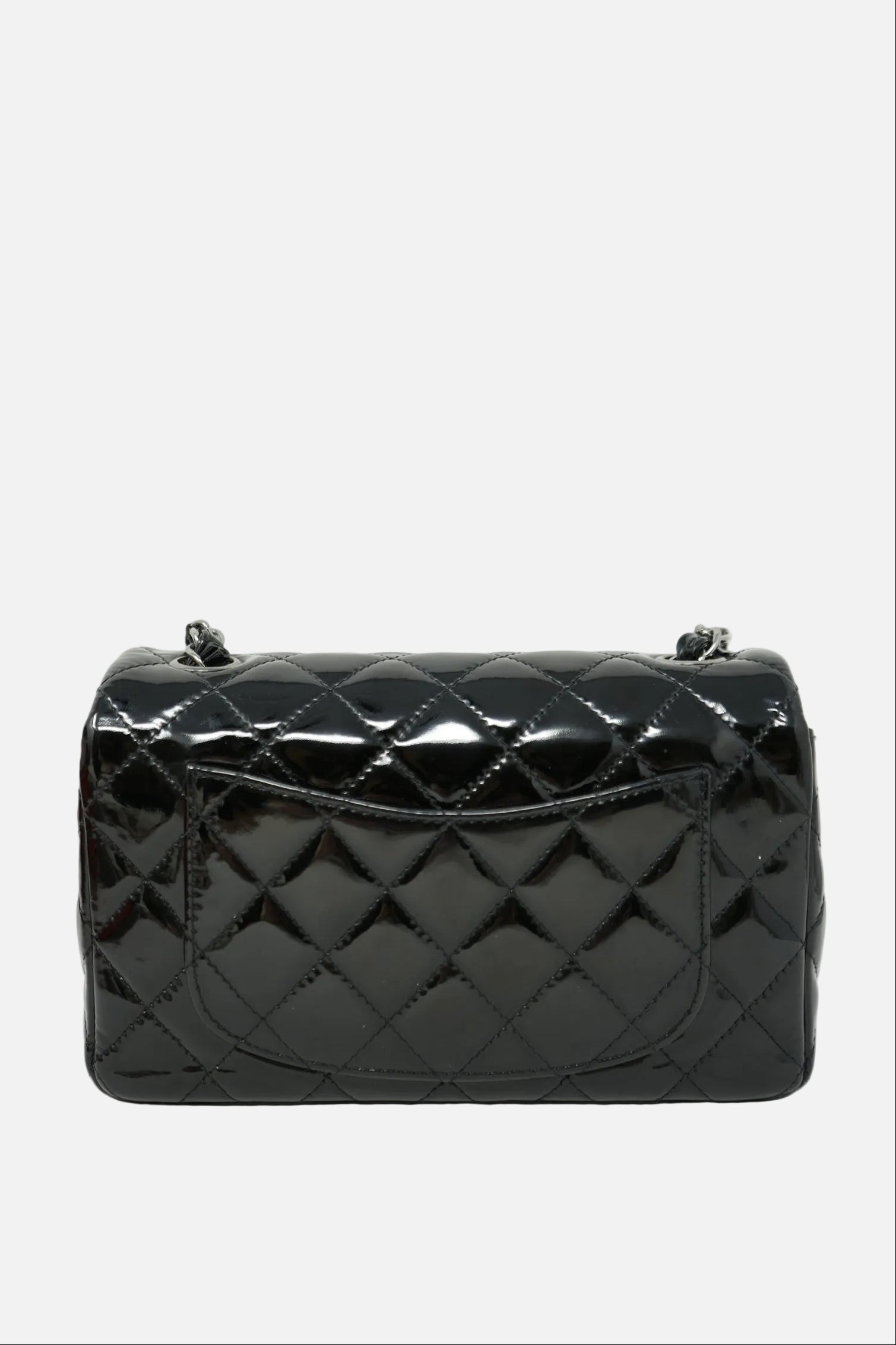 Pre-owned Chanel 2015 Patent Mini Rectangle Flap