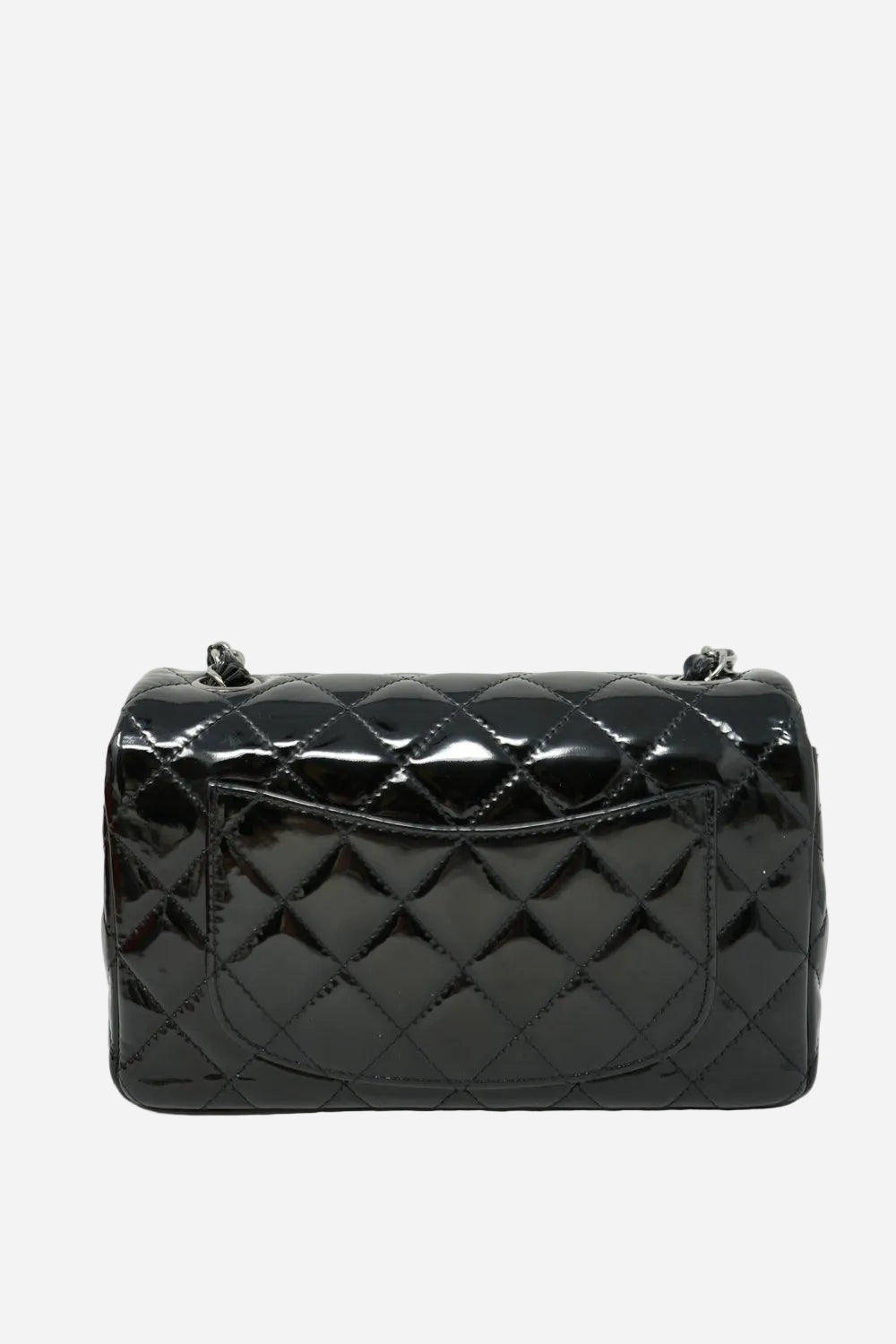 Pre-owned Chanel 2015 Patent Mini Rectangle Flap