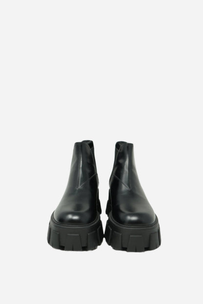 Prada Momlich Black Leather Ankle Brooks