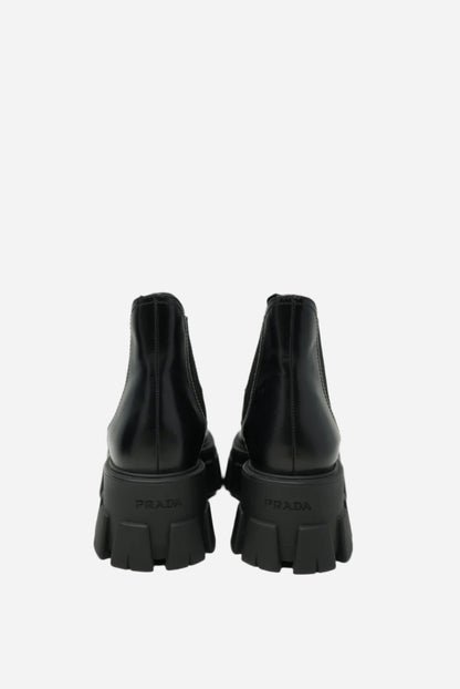 Prada Momlich Black Leather Ankle Brooks