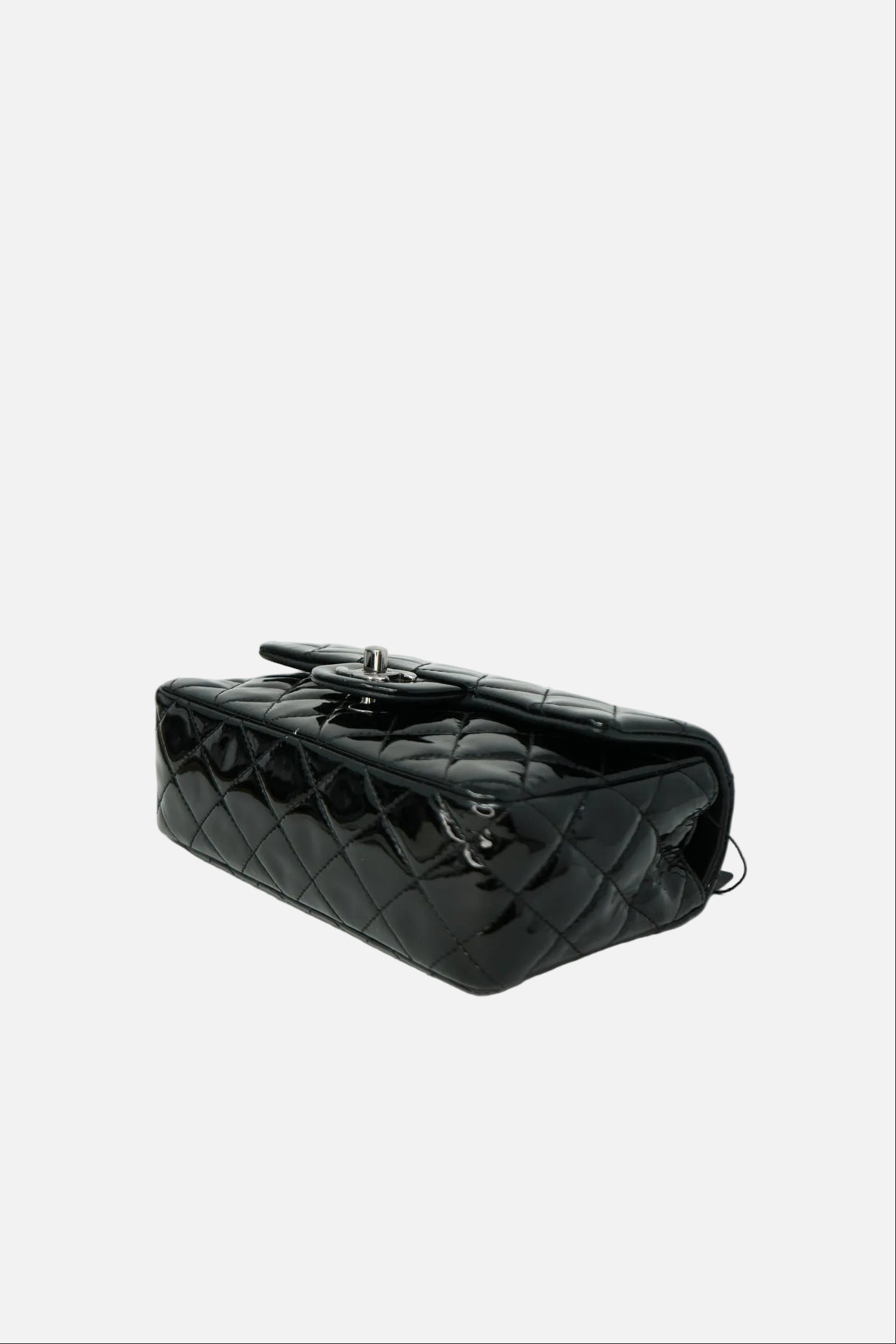 Pre-owned Chanel 2015 Patent Mini Rectangle Flap