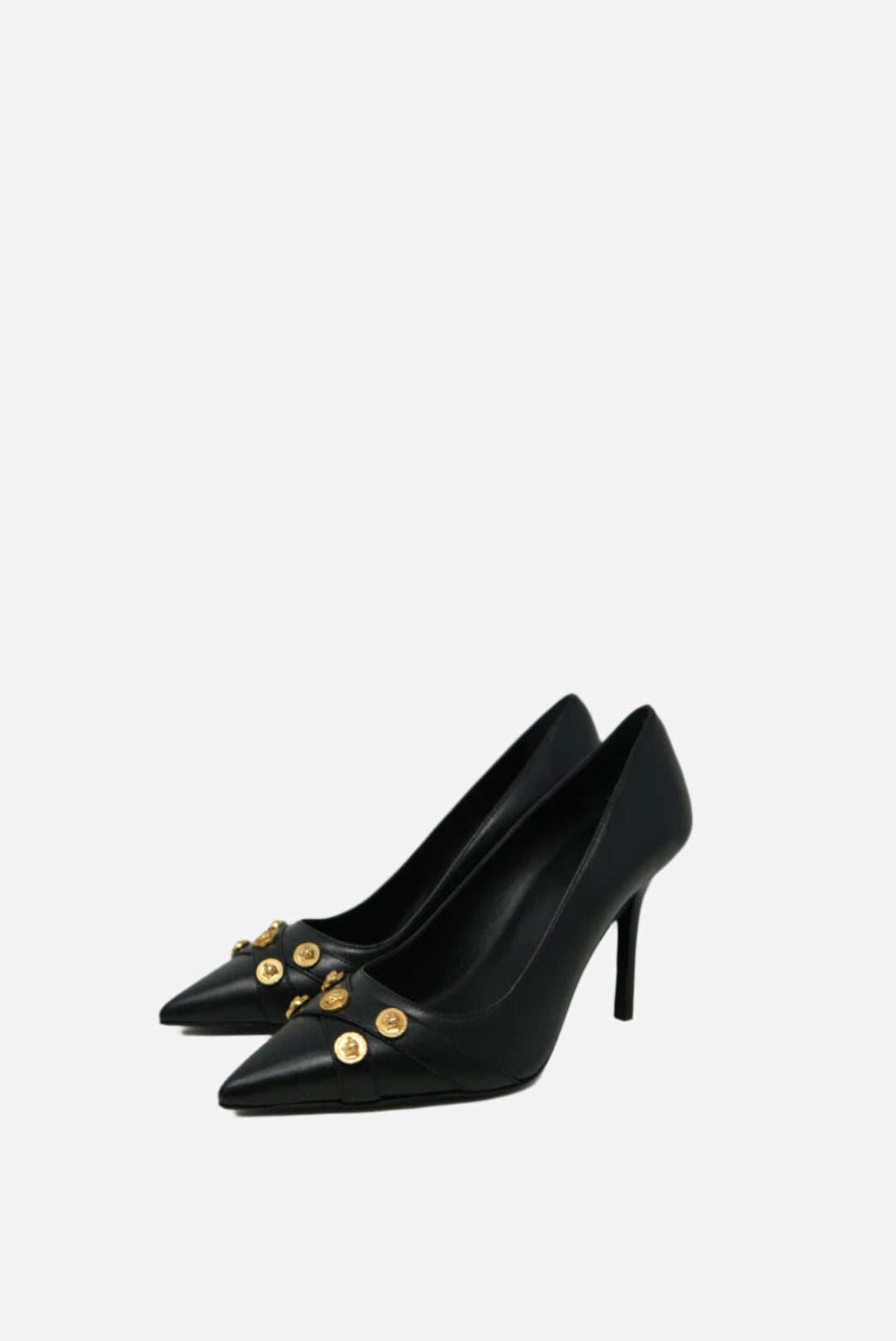 Versace Black Calfskin Leather Pump