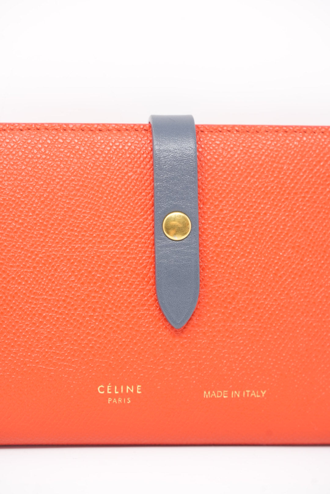 Celine 2018 MEDIUM STRAP WALLET IN BICOLOUR GRAINED CALFSKIN