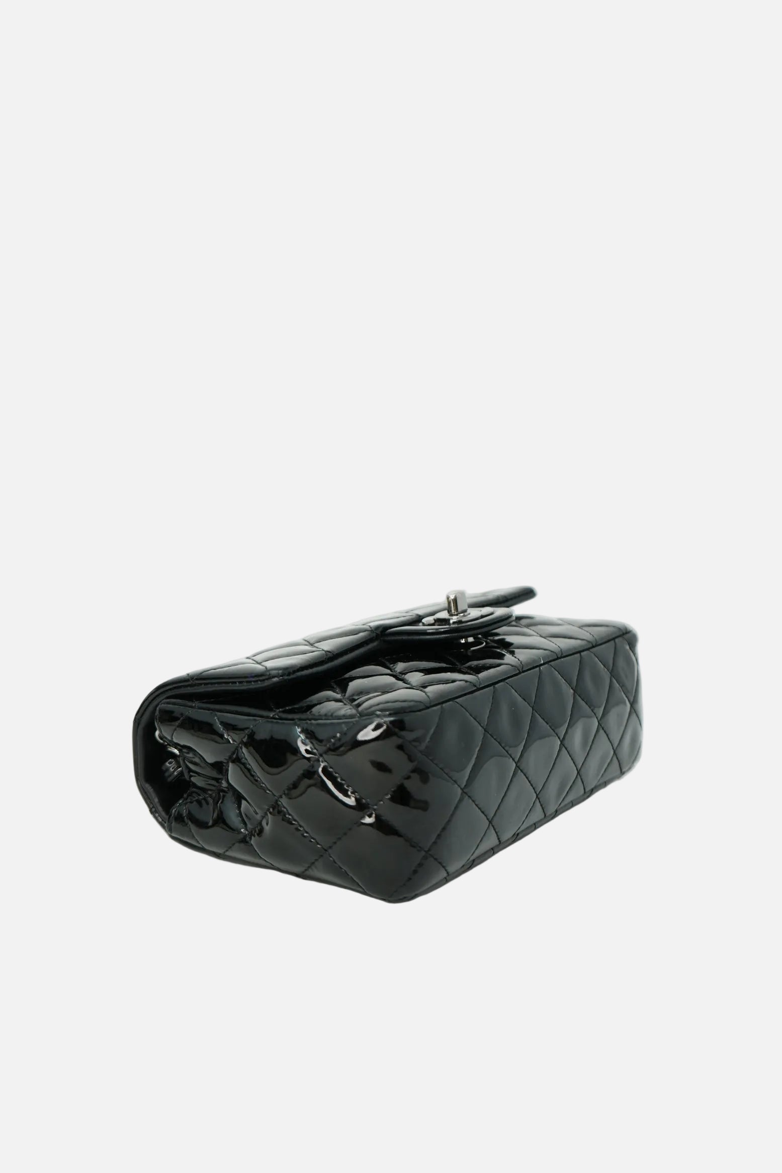 Pre-owned Chanel 2015 Patent Mini Rectangle Flap