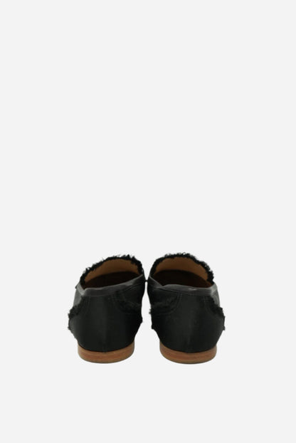 Giuseppe Zanotti Black Satin Crystal Loafer