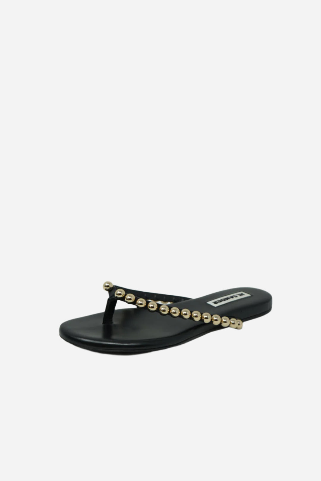 Jil Sander Black Leather Flip Flops