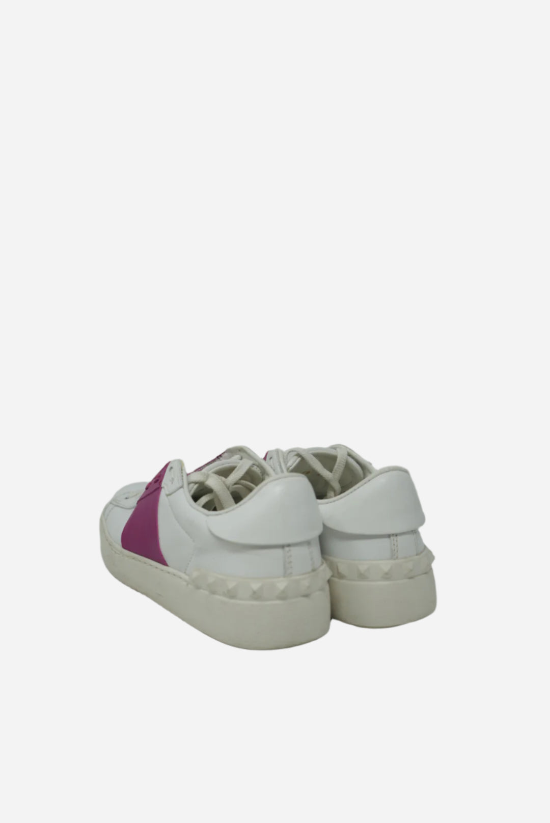 Valentino White/Pink Calfskin open sneaker