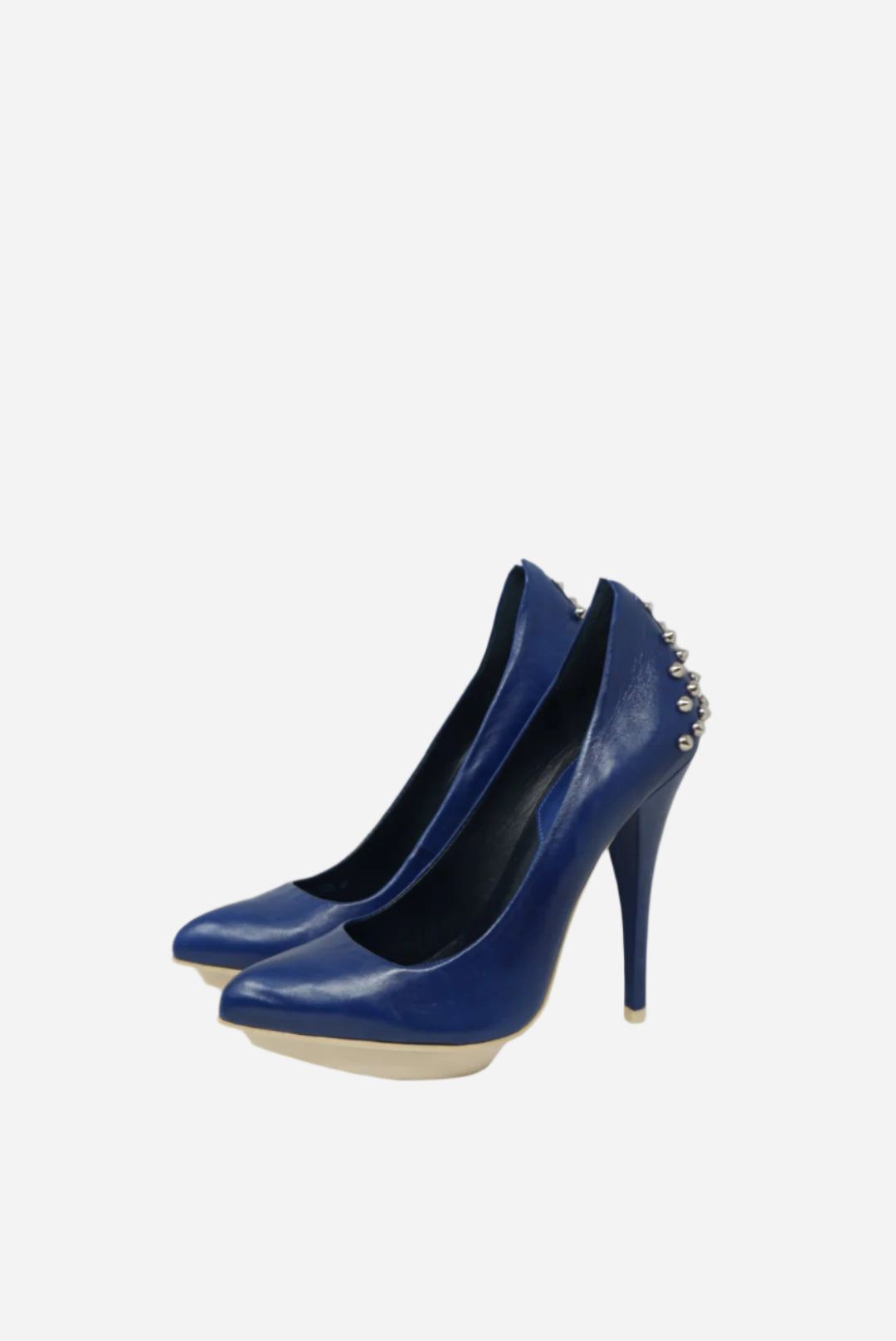 Alexander McQueen Blue Leather Heels