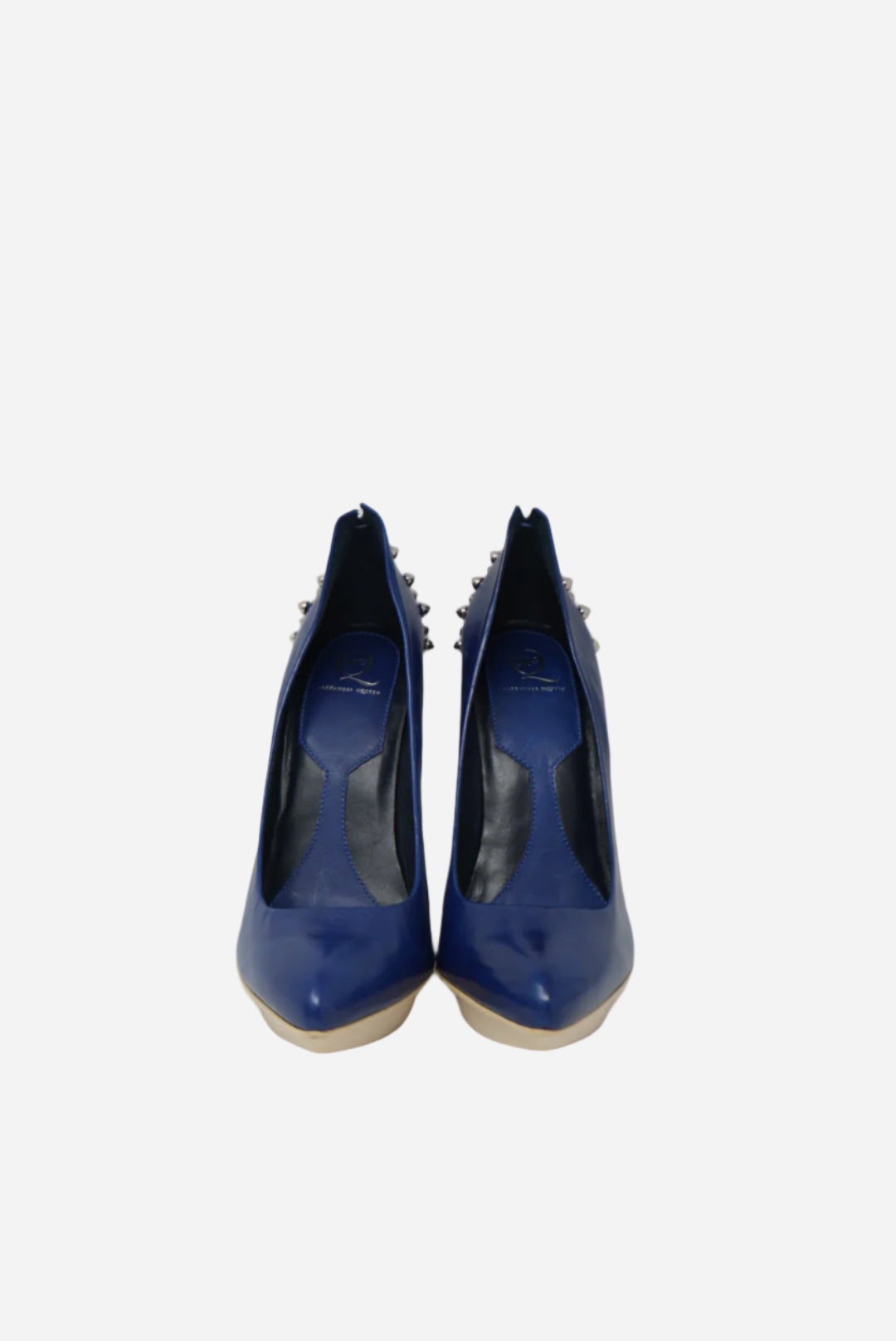 Alexander McQueen Blue Leather Heels
