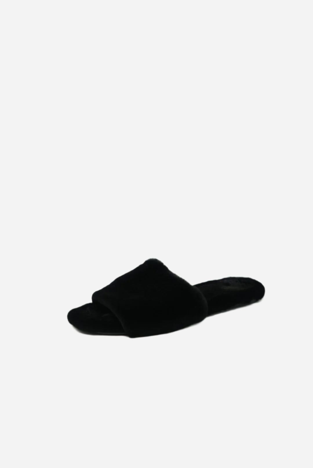 The Row Fur Slide Sandals
