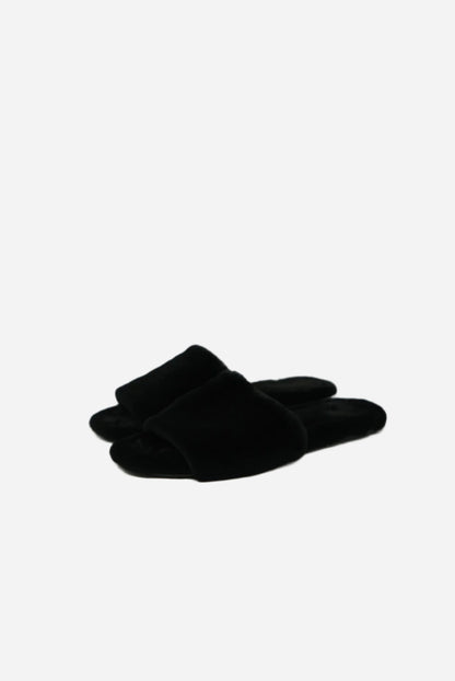 The Row Fur Slide Sandals