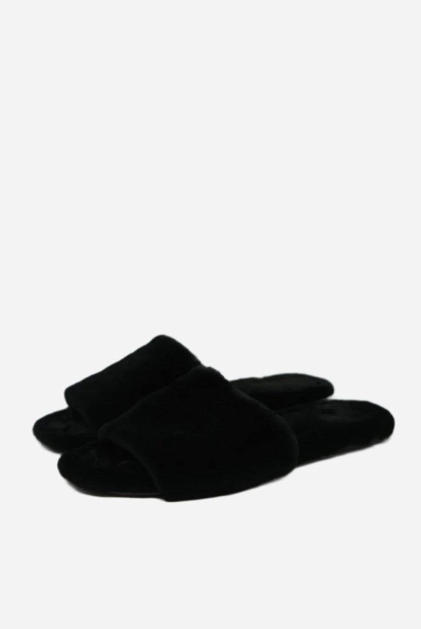 The Row Fur Slide Sandals Size 37