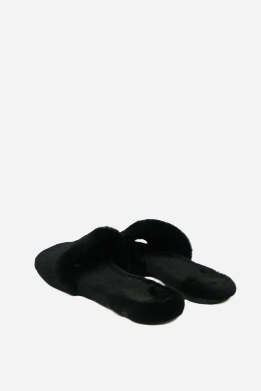 The Row Fur Slide Sandals Size 37