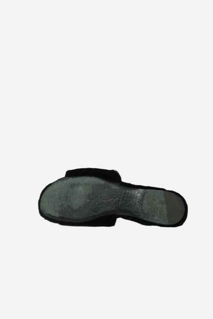 The Row Fur Slide Sandals