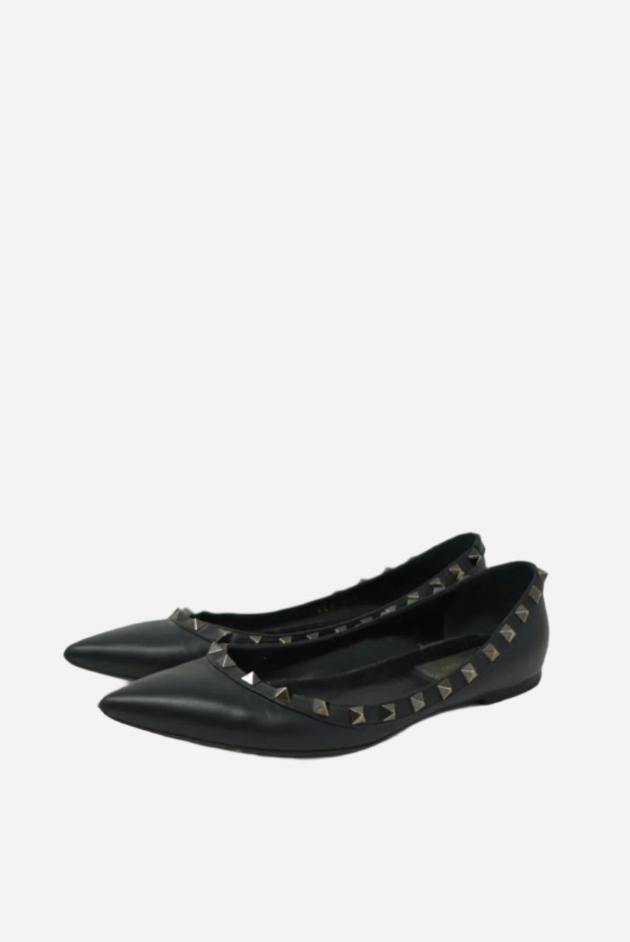 VALENTINO GARAVANI Rockstud Flats Size 37.5