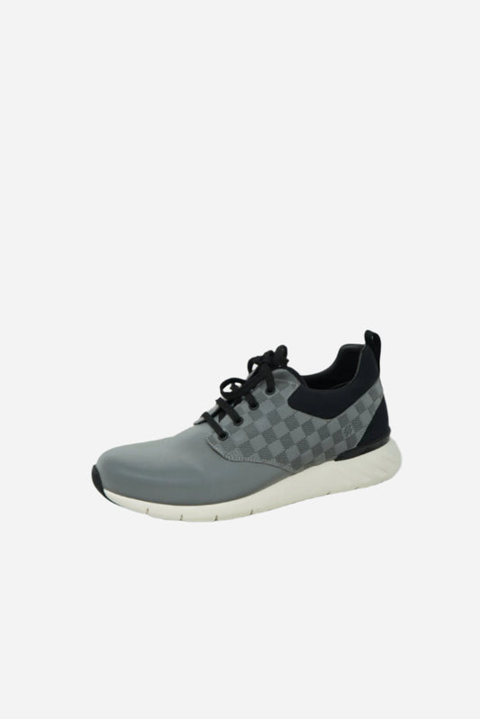 Louis  Vuitton Men Grey Damier Fastlane Sneakers