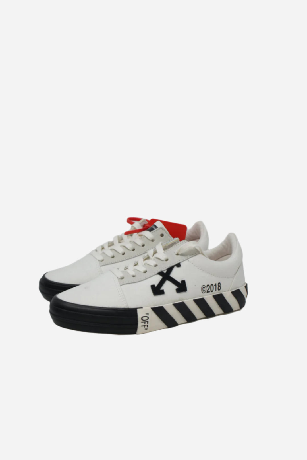 Off-White Vulcanised Striped Low Top White