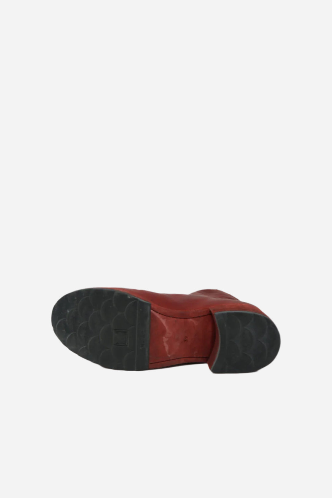 Guidi Red Leather PL1 Front Ankle Boots