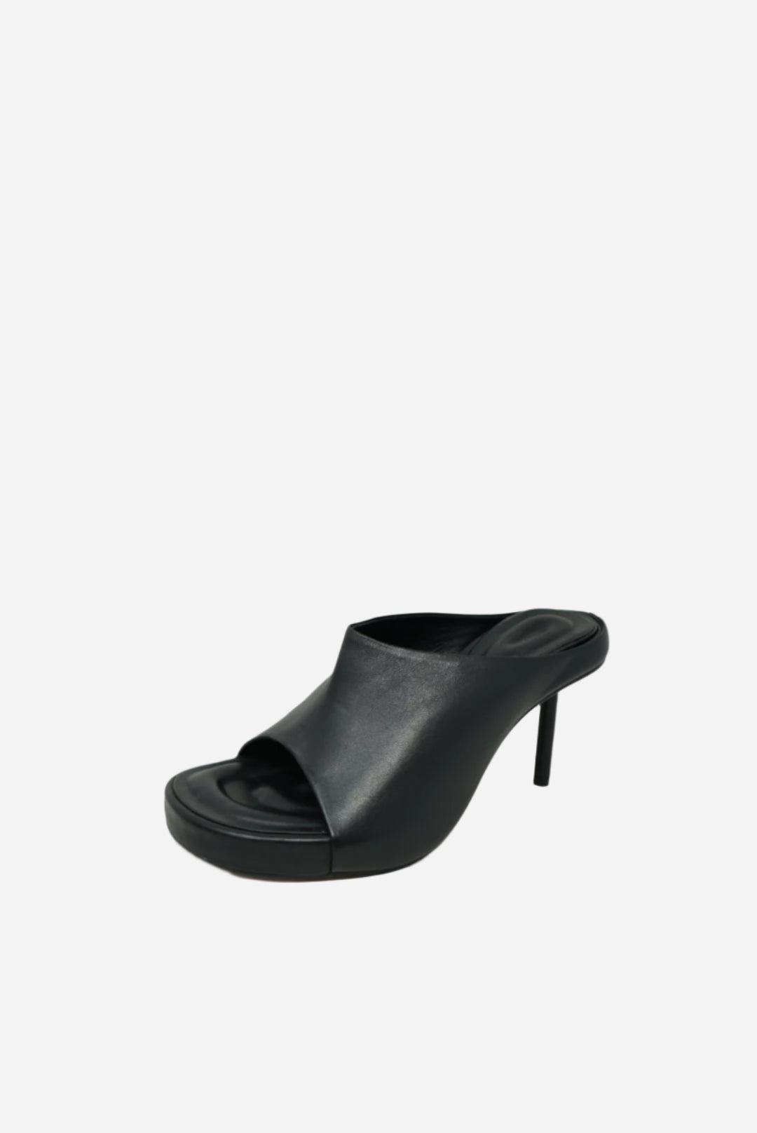 Jacquemus Black Leather Les Mules Nuvola