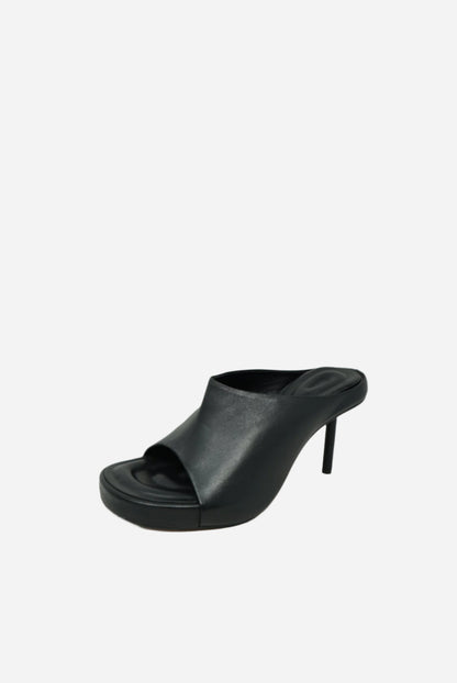 Jacquemus Black Leather Les Mules Nuvola