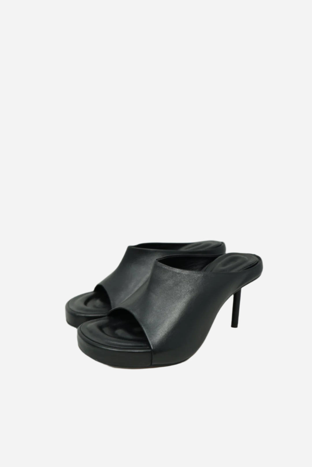Jacquemus Black Leather Les Mules Nuvola
