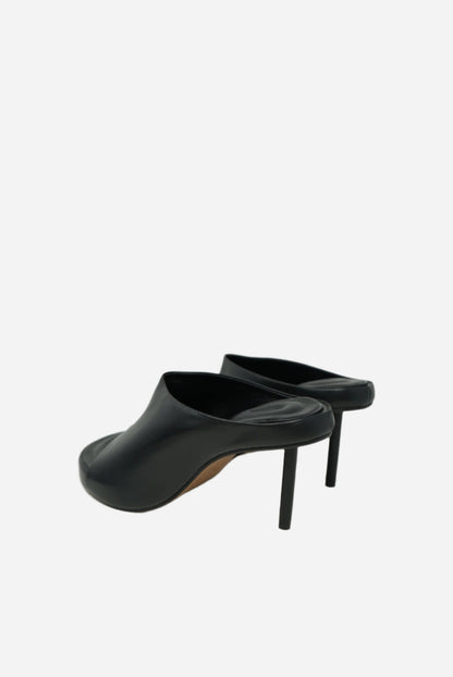 Jacquemus Black Leather Les Mules Nuvola
