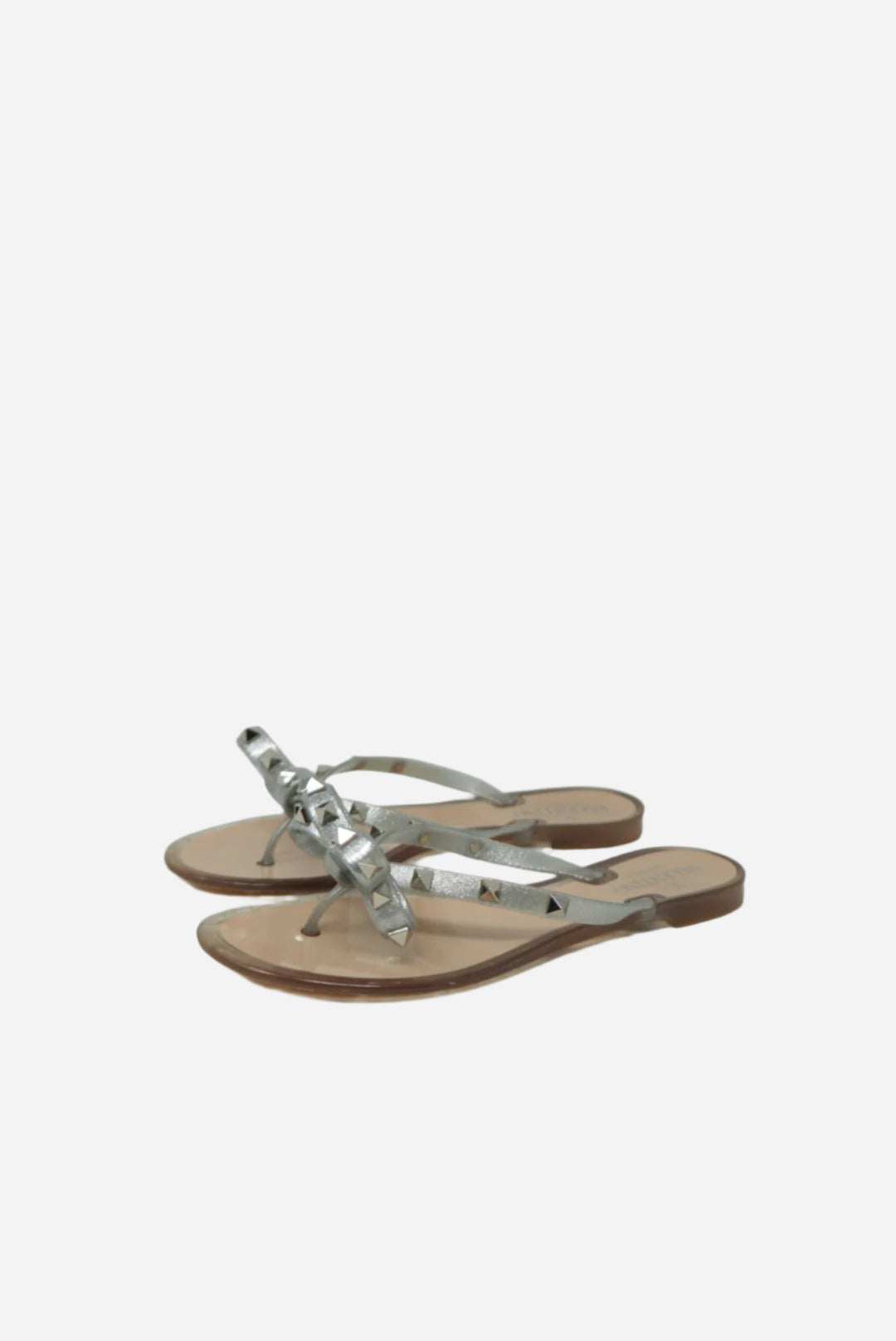 Valentino Glitter Rubber Rock studded Sandals