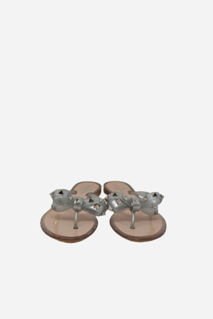 Valentino Glitter Rubber Rock studded Sandals