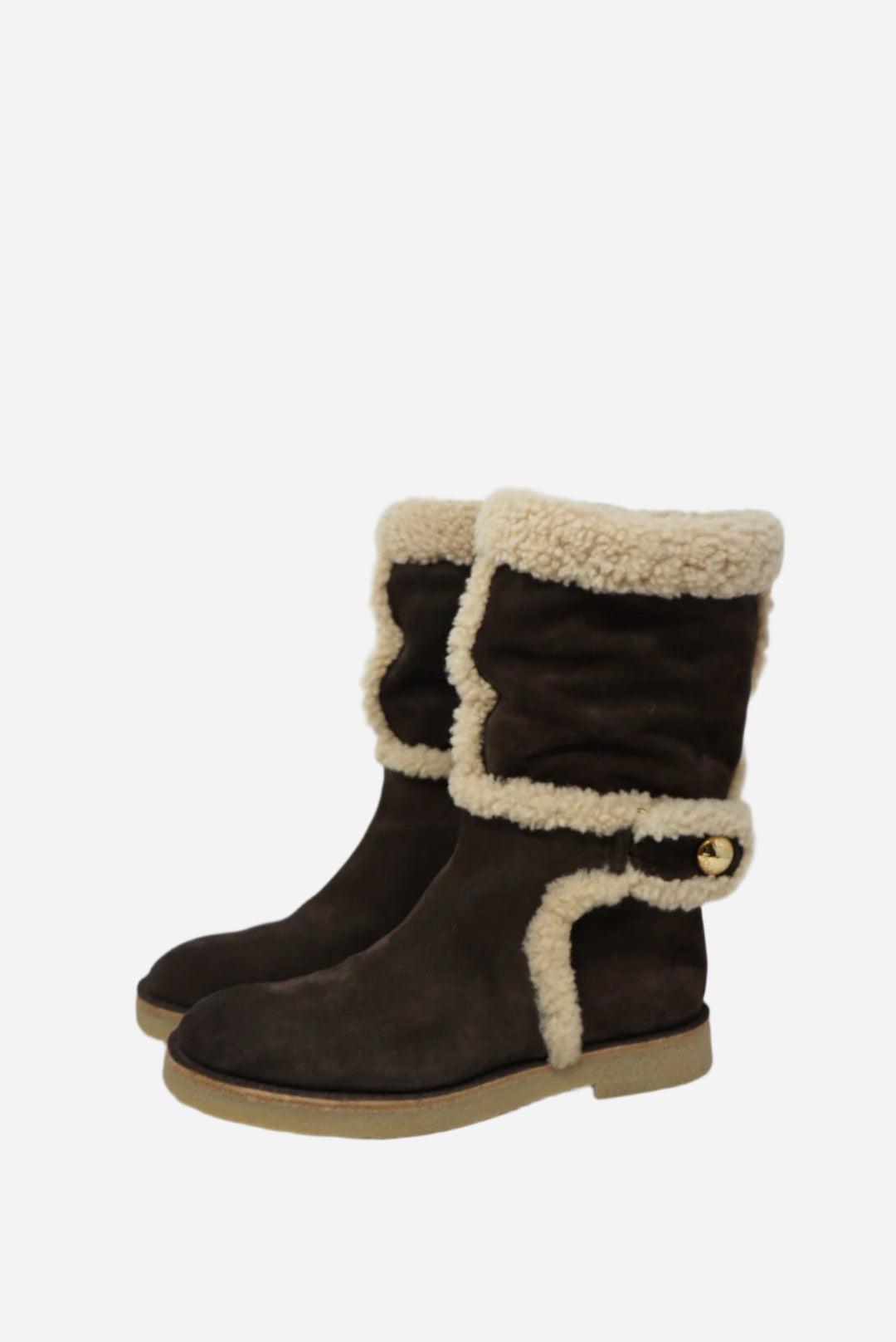 Louis Vuitton Brown Leather Snow Boots