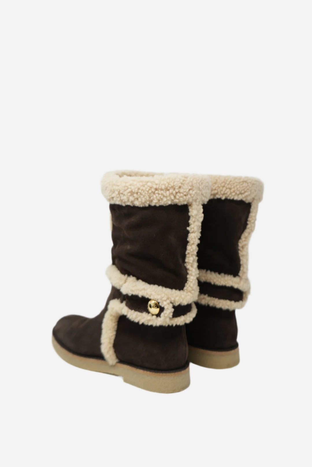 Louis Vuitton Brown Leather Snow Boots