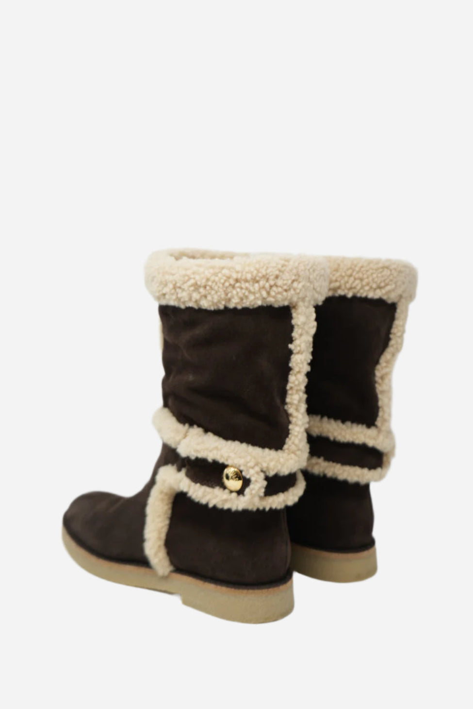 Louis Vuitton Brown Leather Snow Boots Size 38