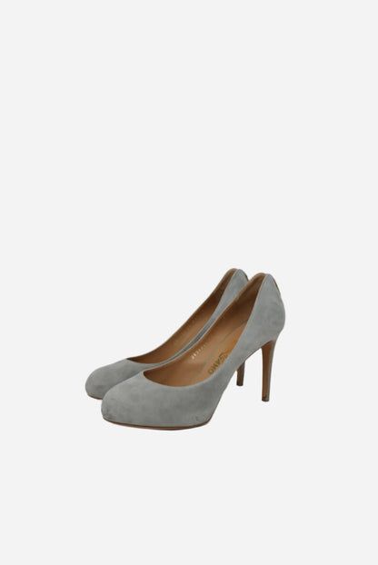 Salvatore Ferragamo Grey Suede Heeis
