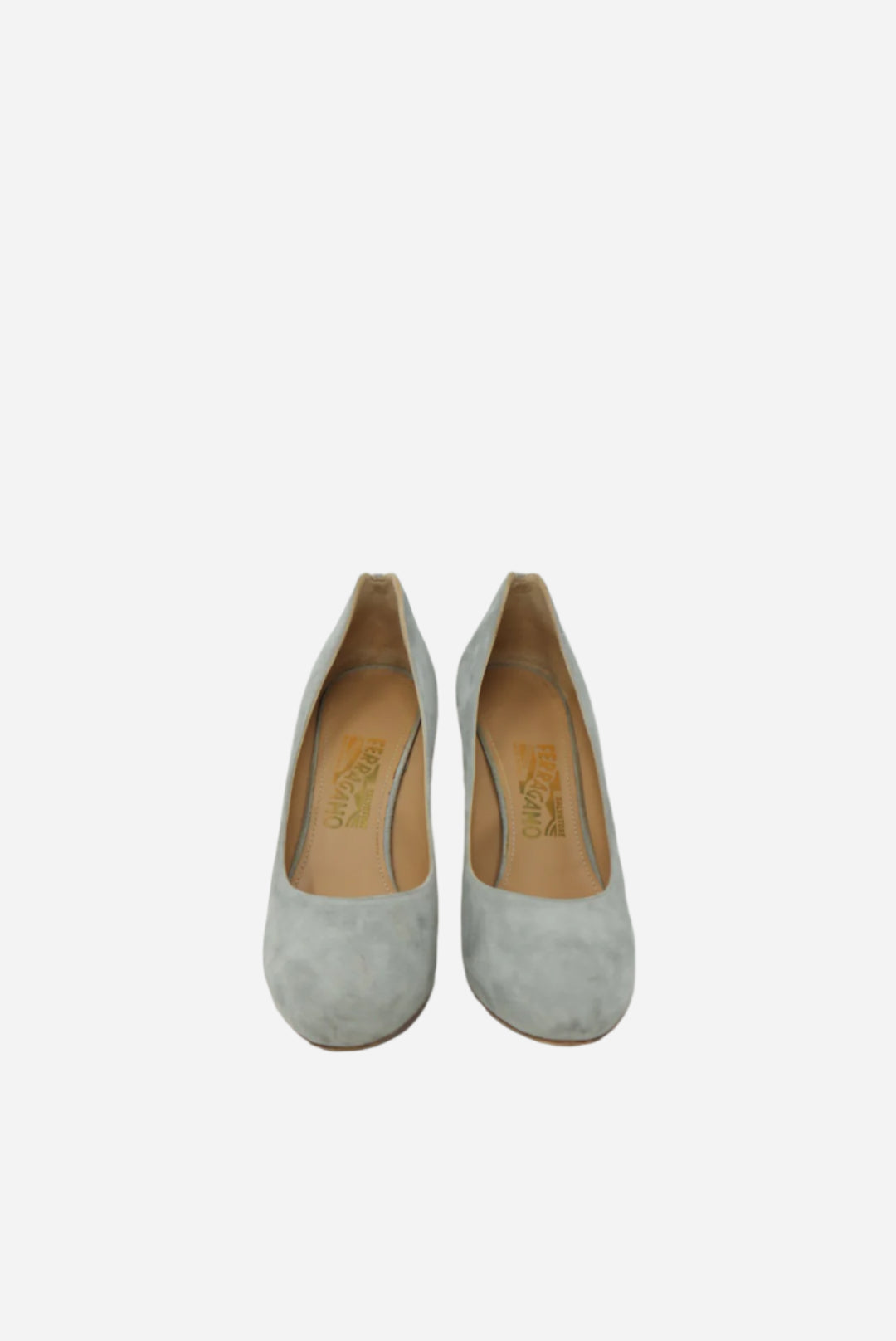 Salvatore Ferragamo Grey Suede Heeis