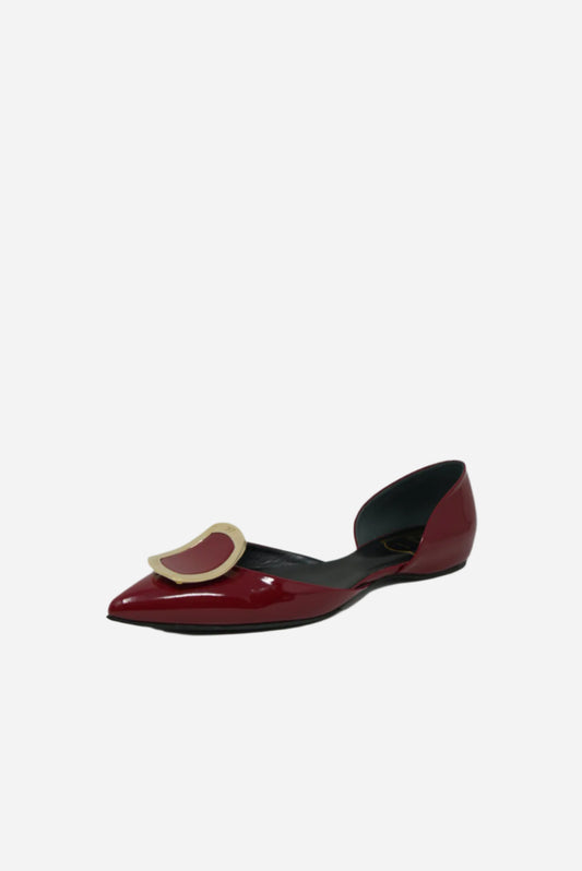 Roger Vivier Red Patent Ballet Flats